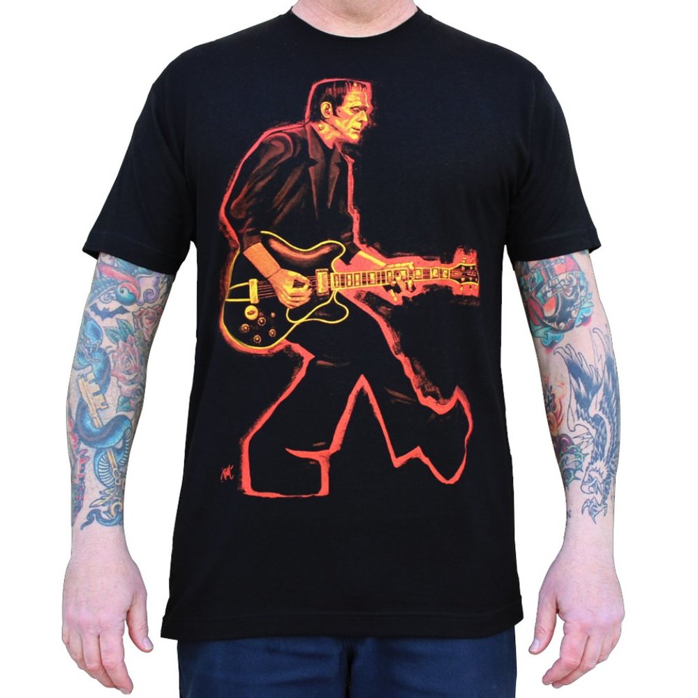 Hoochie Coochie Man Frankenstein Guitar Men's Tee S-M-L-XL-2XL